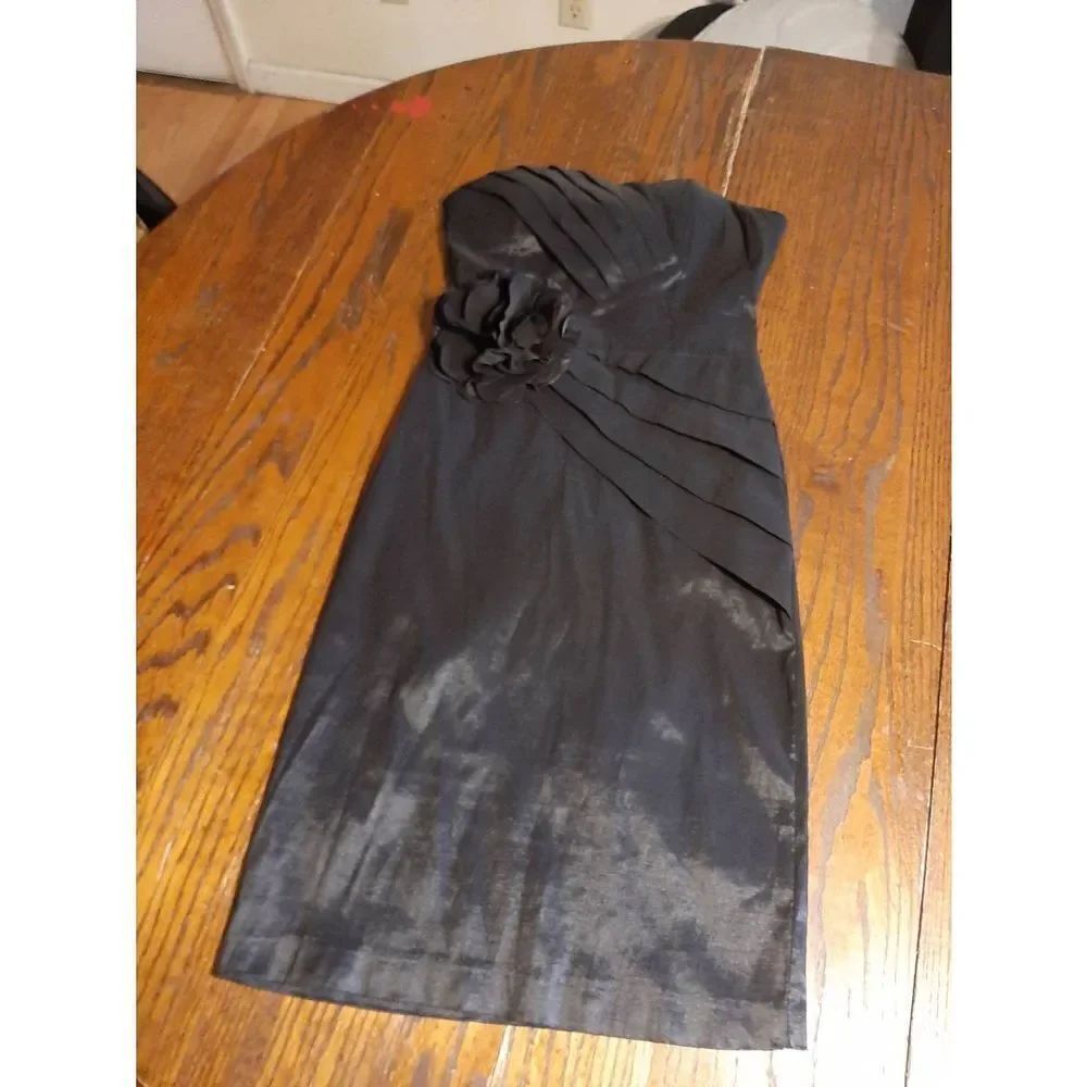 Small Forever 21 Black Strapless Party Cocktail Mini Dress Dance Party Club